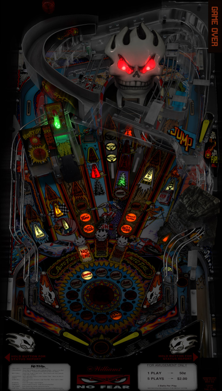 Playfield of the digital No Fear recreation from 2019