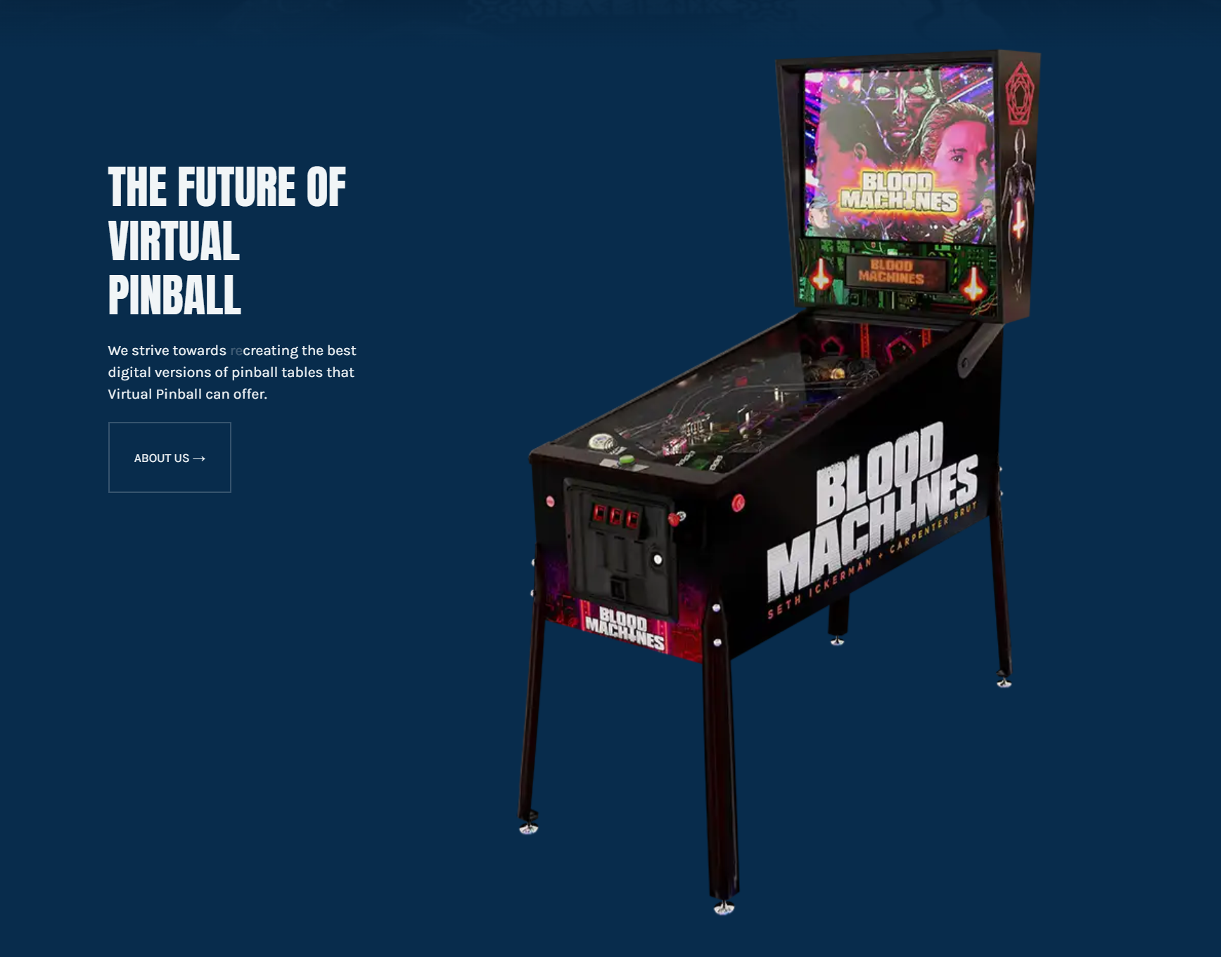 Screenshot of the V-Pin workshop website's about section