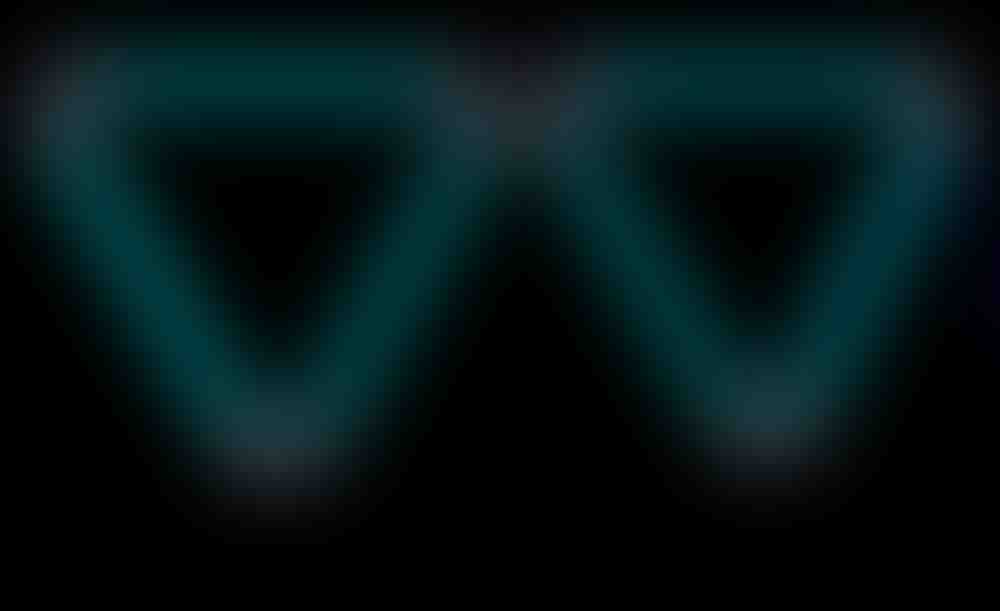 RGB led tubes mounted on a wall in two triangle shapes
